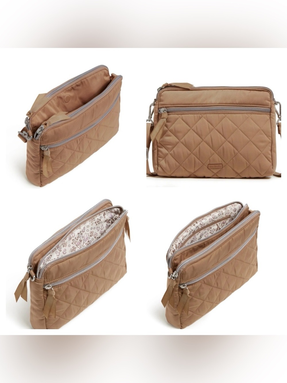 Vera Bradley Quilted Crossbody Organizer - Tan